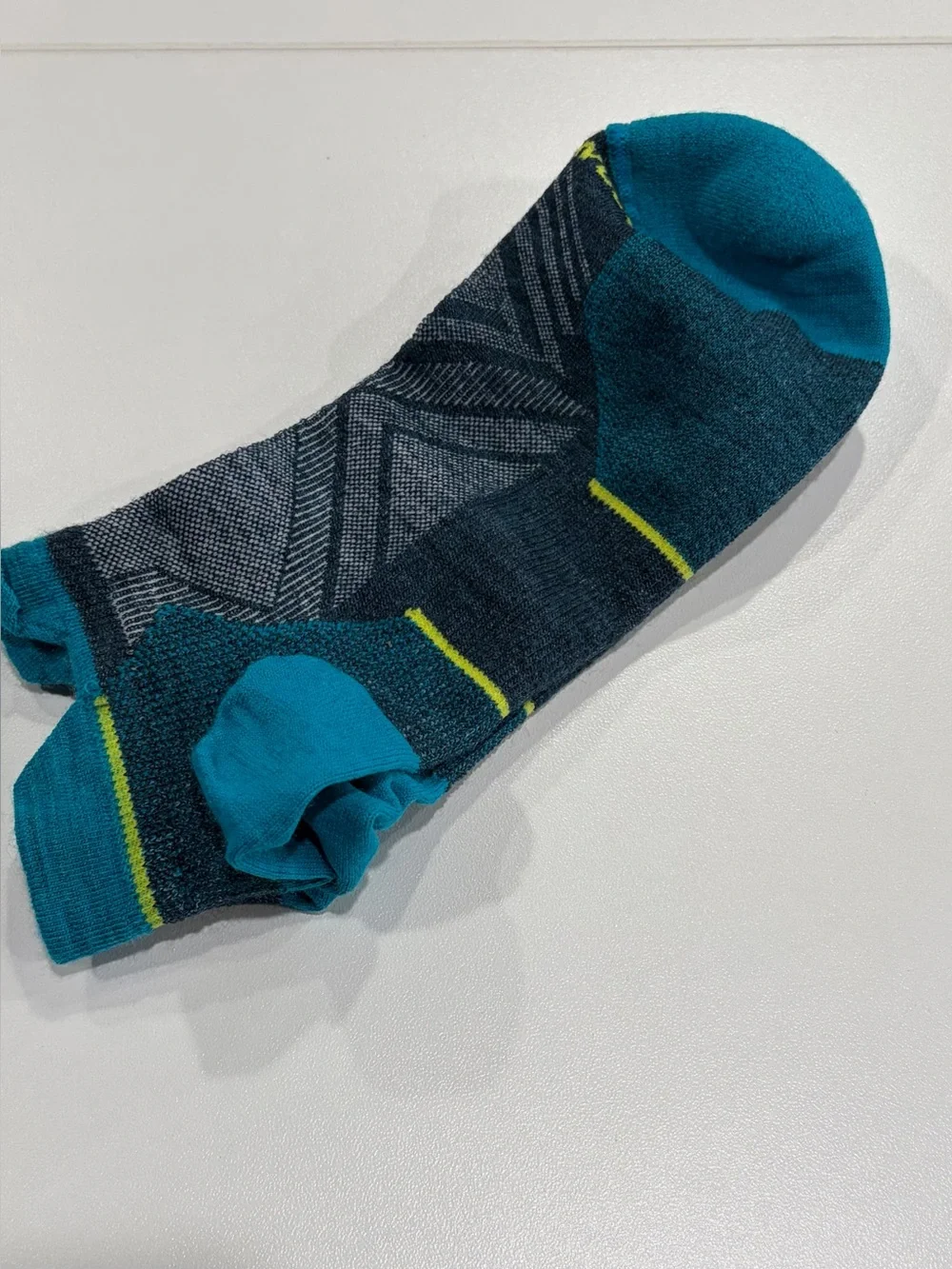 SmartWool Women's Large Run Zero Cushion Trio Socks Ankle Blue White NWT
